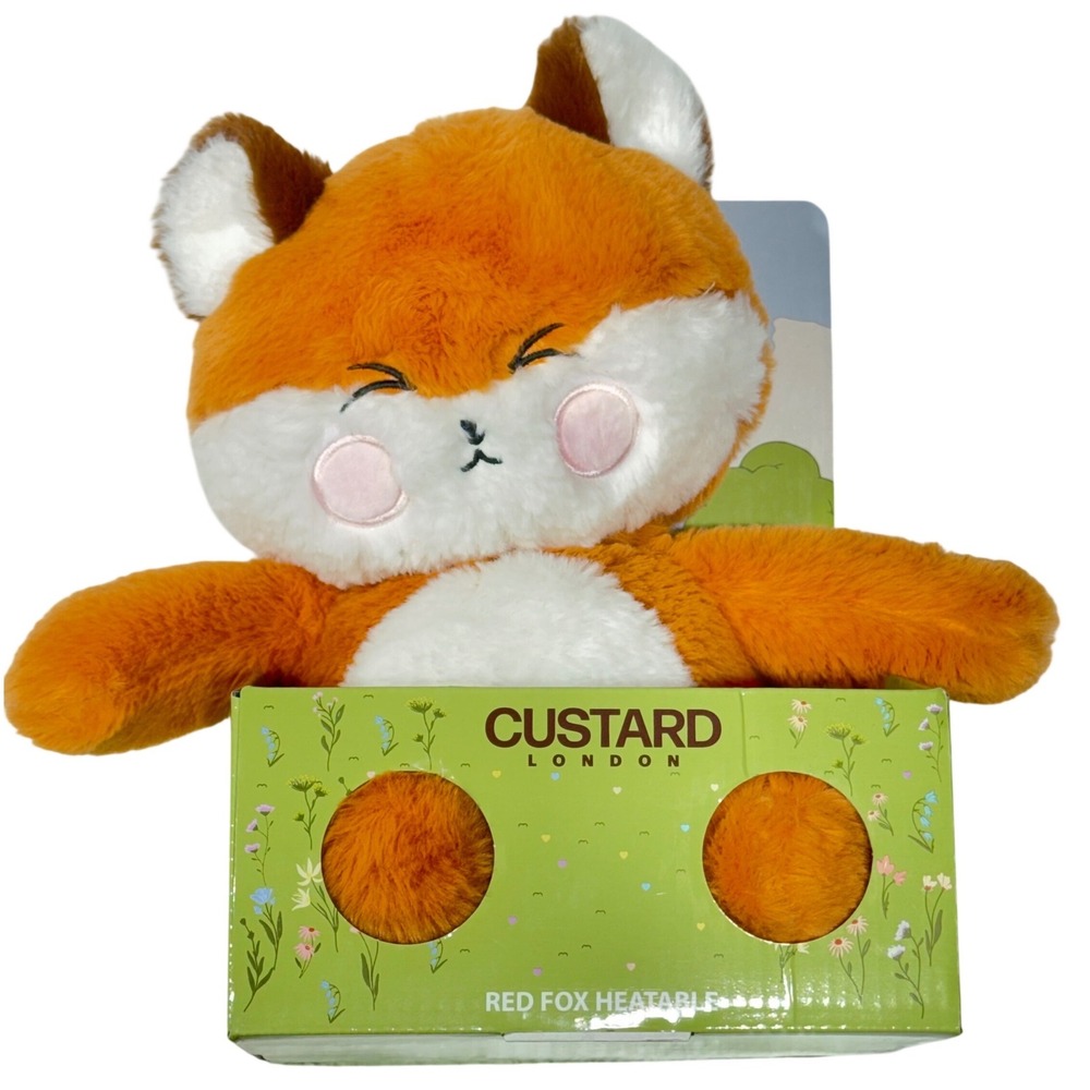 Custard London Red Fox Microwavable Heatable Plush New In Box - GREAT GIFT